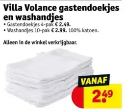 Kruidvat Villa Volance gastendoekjes en washandjes aanbieding