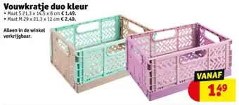 Kruidvat Vouwkratje duo kleur aanbieding
