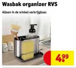 Kruidvat Wasbak organizer RVS aanbieding