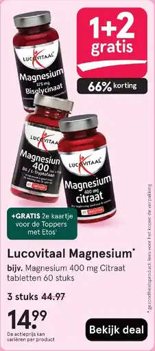 Etos Lucovitaal Magnesium aanbieding