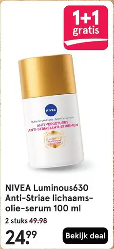 Etos Nivea Luminous630 Anti-Striae lichaams olie serum aanbieding