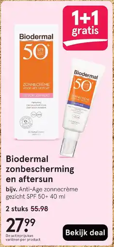 Etos Biodermal zonbescherming en aftersun aanbieding