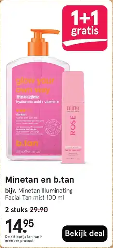 Etos Minetan en b.tan aanbieding