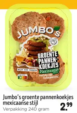 Jumbo Jumbo's groente pannenkoekjes mexicaanse stijl aanbieding