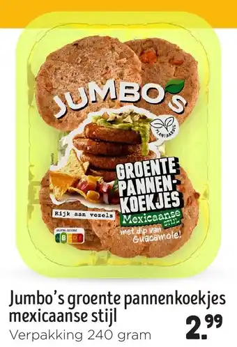 Jumbo Jumbo's groente pannenkoekjes mexicaanse stijl aanbieding