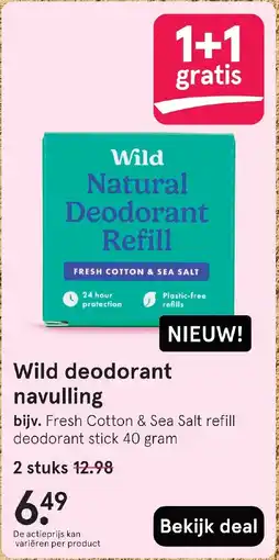 Etos Wild deodorant navulling aanbieding