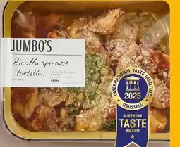 Jumbo Jumbo's verse maaltijd ricotta spinazie tortellini aanbieding