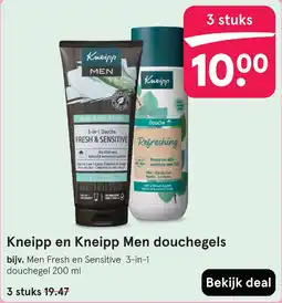 Etos Kneipp en Kneipp Men douchegels aanbieding