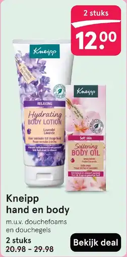 Etos Kneipp hand en body aanbieding
