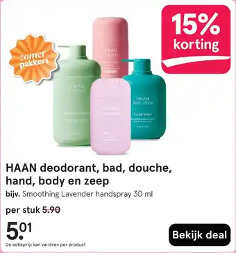 Etos HAAN deodorant, bad, douche, hand, body en zeep aanbieding