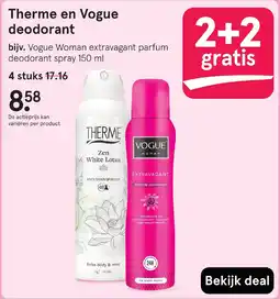 Etos Therme en Vogue deodorant aanbieding