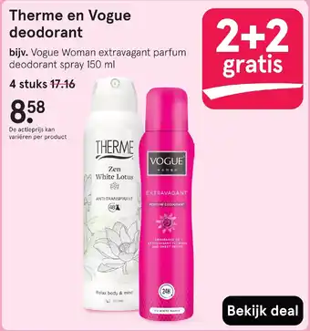 Etos Therme en Vogue deodorant aanbieding