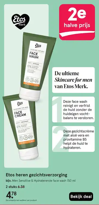 Etos Etos heren gezichtsverzorging aanbieding