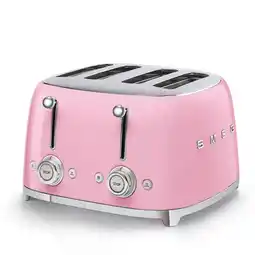 Amazon SMEG TSF03PKEU | Broodrooster 4 plakjes 50's Style | Kleur : pastelroze aanbieding