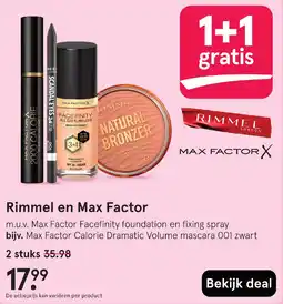 Etos Rimmel en Max Factor aanbieding