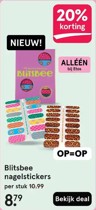 Etos Blitsbee nagelstickers aanbieding