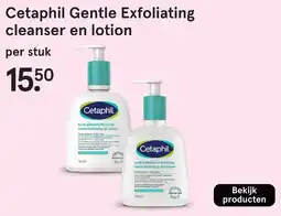 Etos Cetaphil Gentle Exfoliating cleanser en lotion aanbieding