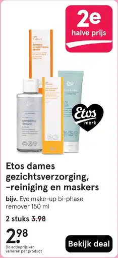 Etos Etos dames gezichtsverzorging, reiniging en maskers aanbieding