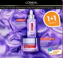 Trekpleister Keuze uit het hele assortiment L'Oréal Paris gezichtsverzorging en reiniging aanbieding