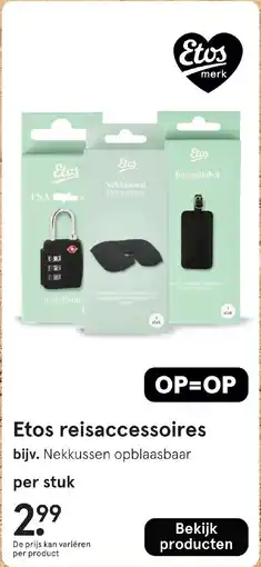 Etos Etos reisaccessoires aanbieding