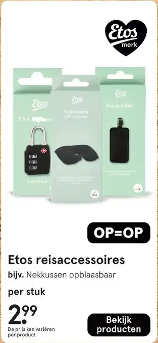 Etos Etos reisaccessoires aanbieding