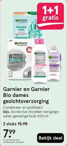 Etos Garnier en Garnier Bio dames gezichtsverzorging aanbieding