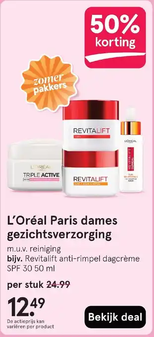 Etos L'Oréal Paris dames gezichtsverzorging aanbieding