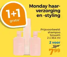Trekpleister Monday haarverzorging en styling aanbieding