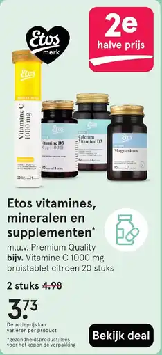 Etos Etos vitamines, mineralen en supplementen aanbieding