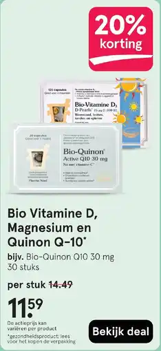 Etos Bio Vitamine D, Magnesium en Quinon Q-10 aanbieding