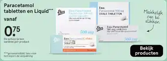 Etos Paracetamol tabletten en Liquid aanbieding
