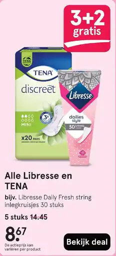 Etos Alle Libresse en Tena aanbieding