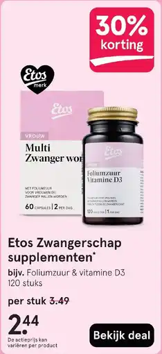 Etos Etos Zwangerschap supplementen aanbieding