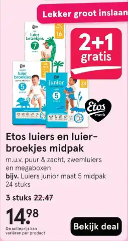 Etos Etos luiers en luierbroekjes midpak aanbieding