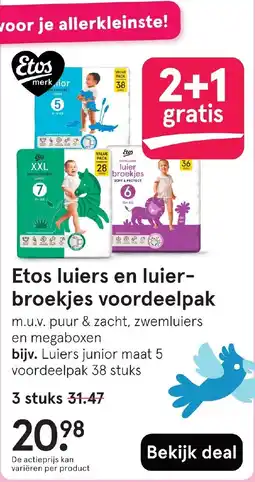 Etos Etos luiers en luierbroekjes voordeelpak aanbieding