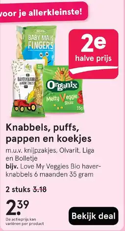 Etos Knabbels, puffs, pappen en koekjes aanbieding