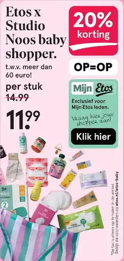 Etos Etos x Studio Noos baby shopper. aanbieding