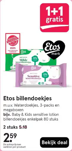 Etos Etos billendoekjes aanbieding