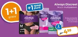 Trekpleister Always Discreet aanbieding