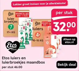 Etos Etos luiers en luierbroekjes maandbox aanbieding