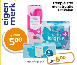 Trekpleister Trekpleister menstruatie artikelen aanbieding