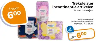 Trekpleister Trekpleister incontinentie artikelen aanbieding