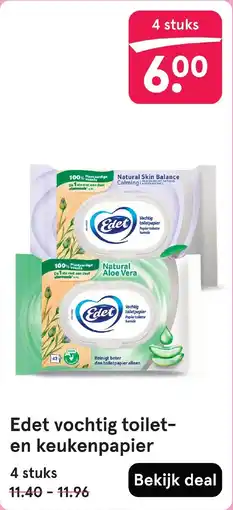Etos Edet vochtig toilet en keukenpapier aanbieding
