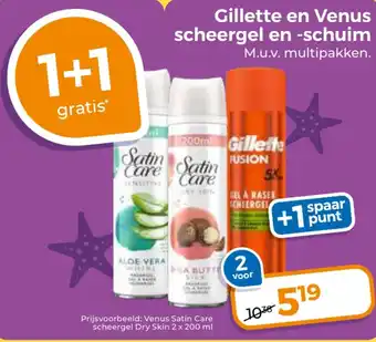 Trekpleister Gillette en Venus scheergel en schuim aanbieding