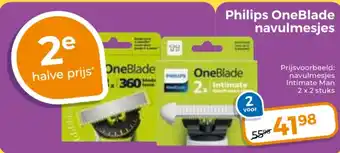 Trekpleister Philips OneBlade navulmesjes aanbieding