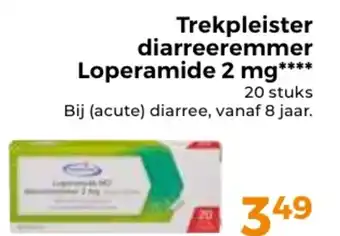 Trekpleister Trekpleister diarreeremmer Loperamide aanbieding