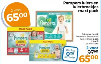 Trekpleister Pampers luiers en luierbroekjes maxi pack aanbieding