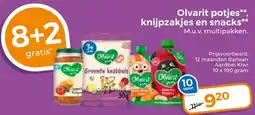 Trekpleister Olvarit potjes, knijpzakjes en snacks aanbieding