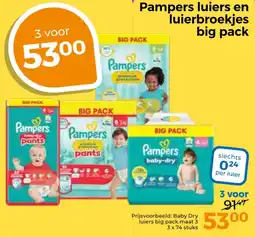 Trekpleister Pampers luiers en luierbroekjes big pack aanbieding