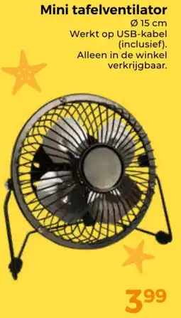 Trekpleister Mini tafelventilator aanbieding